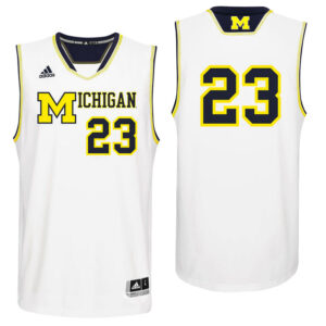 NCAA Michigan Wolverines #23 Caris Levert White College Basketball Jersey