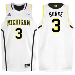 NCAA Michigan Wolverines #3 Trey Burke White College Basketball Jersey