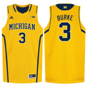 NCAA Michigan Wolverines #3 Trey Burke Yellow College Basketball Jersey