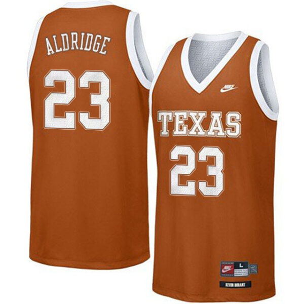 NCAA Texas Longhorns #23 Lamarcus Aldridge Orange Basketball Jersey