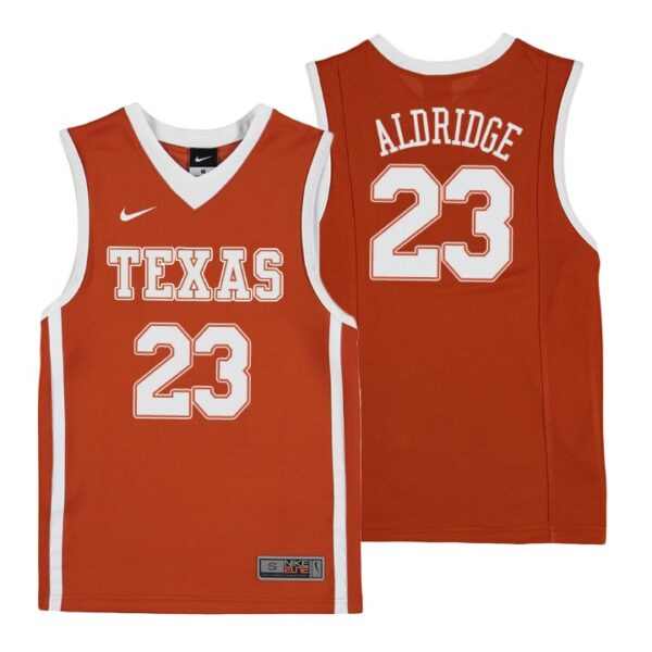 NCAA Texas Longhorns #23 Lamarcus Aldridge Youth Orange College Basketball Jersey