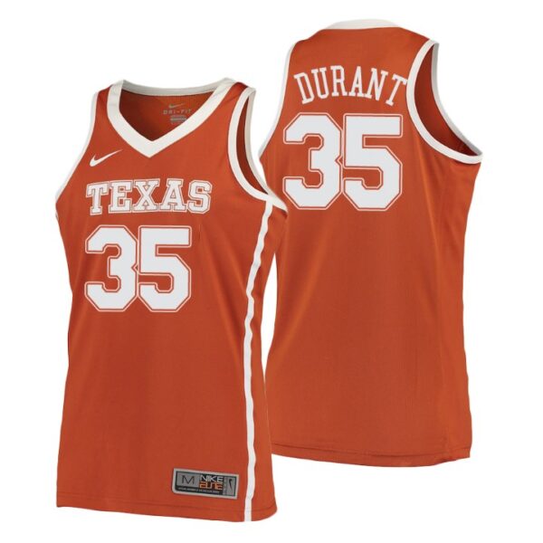 NCAA Texas Longhorns #35 Kevin Durant Orange Jersey College Performance Basketball