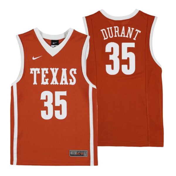 NCAA Texas Longhorns #35 Kevin Durant Youth Orange College Basketball Jersey