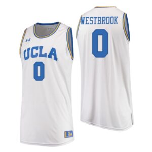 NCAA UCLA Brins #0 Russell Westbrook White College Performance Basketball Jersey