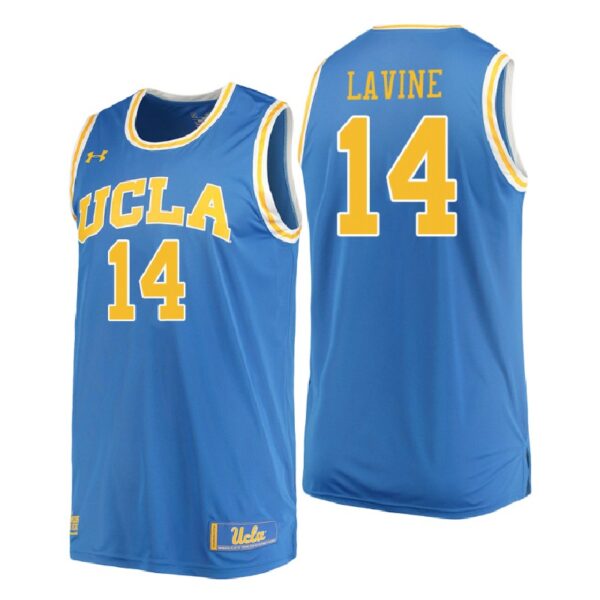 NCAA UCLA Brins #14 Zach Lavine Blue College Performance Basketball Jersey