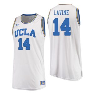 NCAA UCLA Brins #14 Zach Lavine White College Performance Basketball Jersey