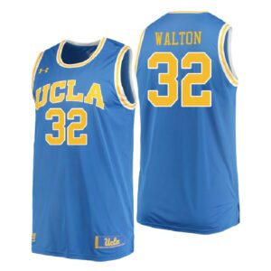 NCAA UCLA Brins #32 Bill Walton Blue College Performance Basketball Jersey