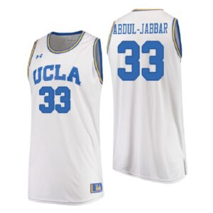 NCAA UCLA Brins #33 Kareem Abdul-Jabbar White College Performance Basketball Jersey