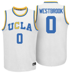 NCAA UCLA Bruins #0 Russell Westbrook White College Basketball Jersey