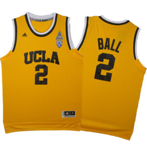 NCAA UCLA Bruins #2 Lonzo Ball Gold College Basketball Jersey