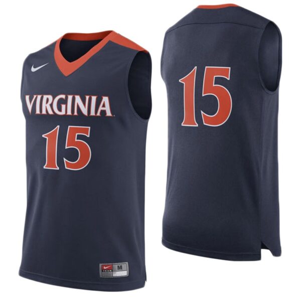 NCAA Virginia Cavaliers #15 Malcolm Brogdon Navy College Basketball Jersey