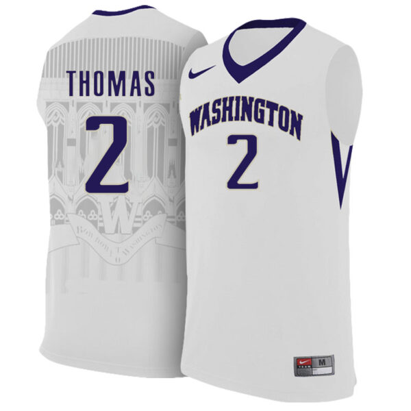 NCAA Washington Huskies #2 Isaiah Thomas White College Basketball Jersey