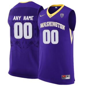 NCAA Washington Huskies Purple Customized College Basketball Jersey