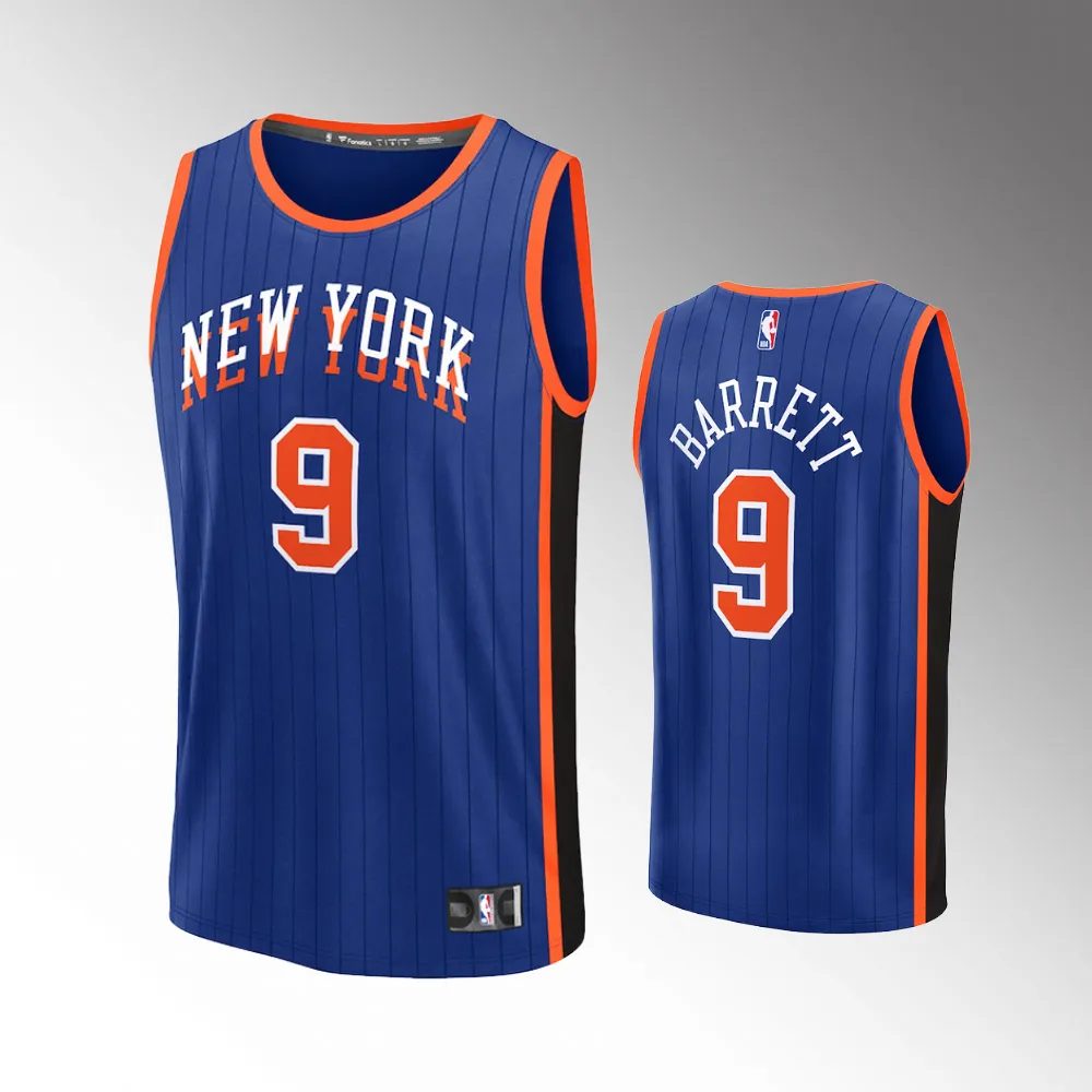 New York Knicks City Edition Blue 2023-24 Youth #9 RJ Barrett Jersey