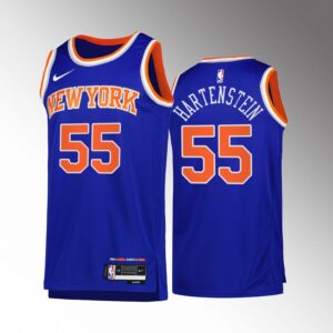 New York Knicks Isaiah Hartenstein #55 Blue Icon Edition Jersey 2022-23 Swingman