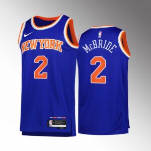 New York Knicks Miles McBride #2 Blue Icon Edition Jersey 2022-23 Swingman