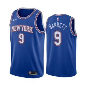 New York Knicks RJ Barrett Navy 2019-20 Statement Jersey