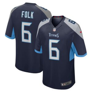 Nick Folk Tennessee Titans Team Game Jersey - Navy