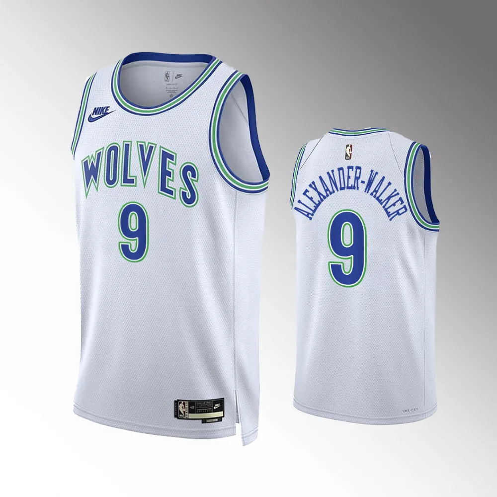 Nickeil Alexander-Walker #9 35th Anniversary Minnesota Timberwolves 2023-24 Classic Edition Jersey - White