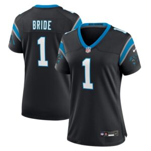 Number 1 Bride Carolina Panthers Women Game Jersey - Black