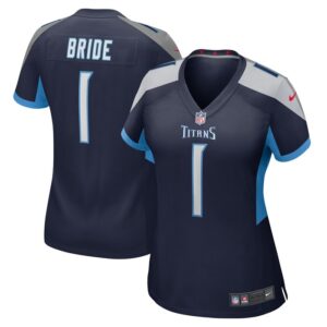 Number 1 Bride Tennessee Titans Women Game Jersey - Navy