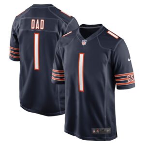 Number 1 Dad Chicago Bears Game Jersey - Navy