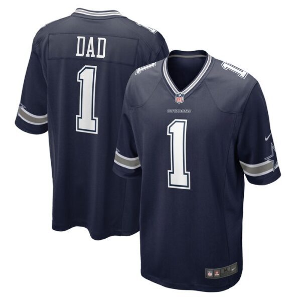 Number 1 Dad Dallas Cowboys Game Jersey - Navy