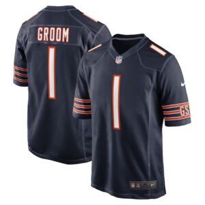 Number 1 Groom Chicago Bears Game Jersey - Navy