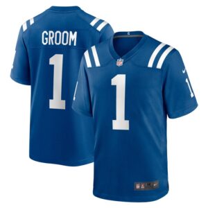 Number 1 Groom Indianapolis Colts Game Jersey - Royal