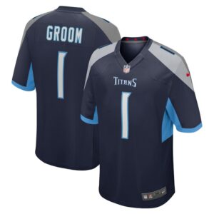 Number 1 Groom Tennessee Titans Game Jersey - Navy