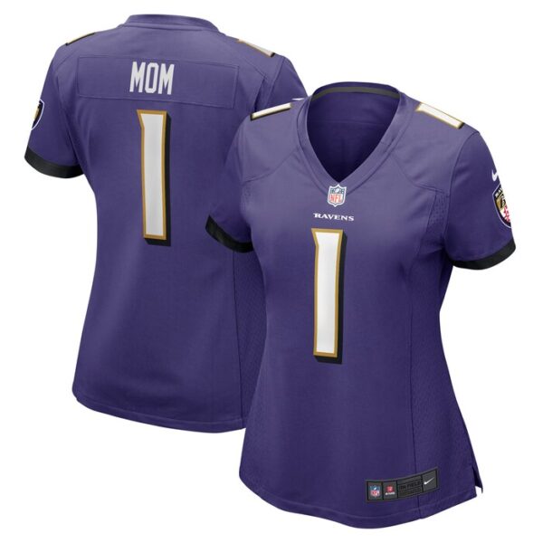 Number 1 Mom Baltimore Ravens Women Game Jersey - Purple