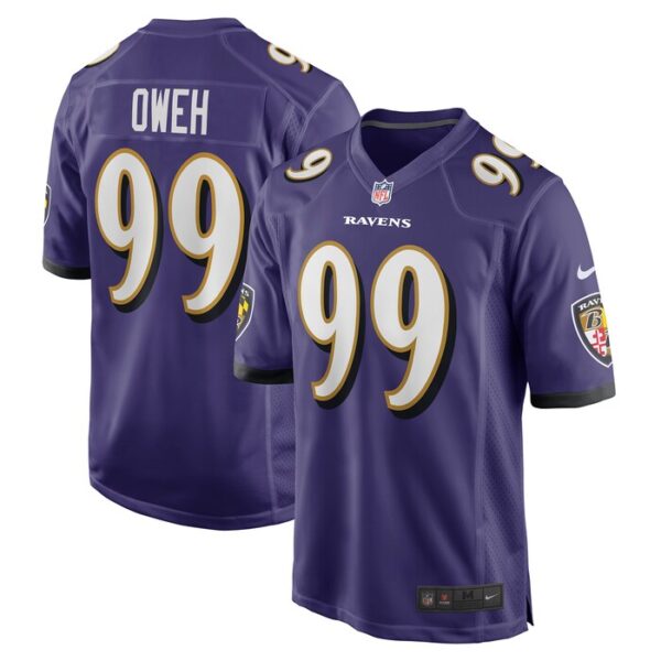 Odafe Oweh Baltimore Ravens Game Player Jersey - Purple