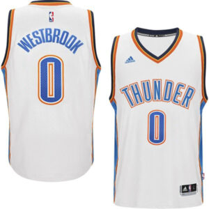 Oklahoma City Thunder #0 Russell Westbrook 2014-15 New Swingman Home White Jersey