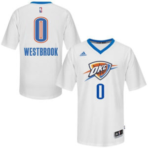 Oklahoma City Thunder #0 Russell Westbrook 2014-15 Pride Swingman White Jersey