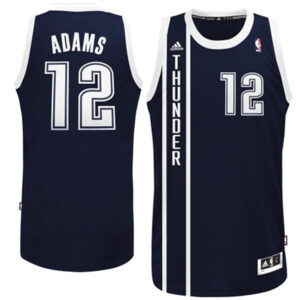 Oklahoma City Thunder #12 Steven Adams Revolution 30 Swingman Alternate Navy Blue Jersey