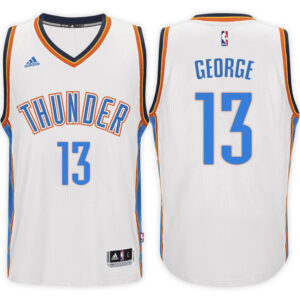 Oklahoma City Thunder #13 Paul George Home White New Swingman Jersey