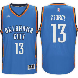 Oklahoma City Thunder #13 Paul George Road Blue New Swingman Jersey