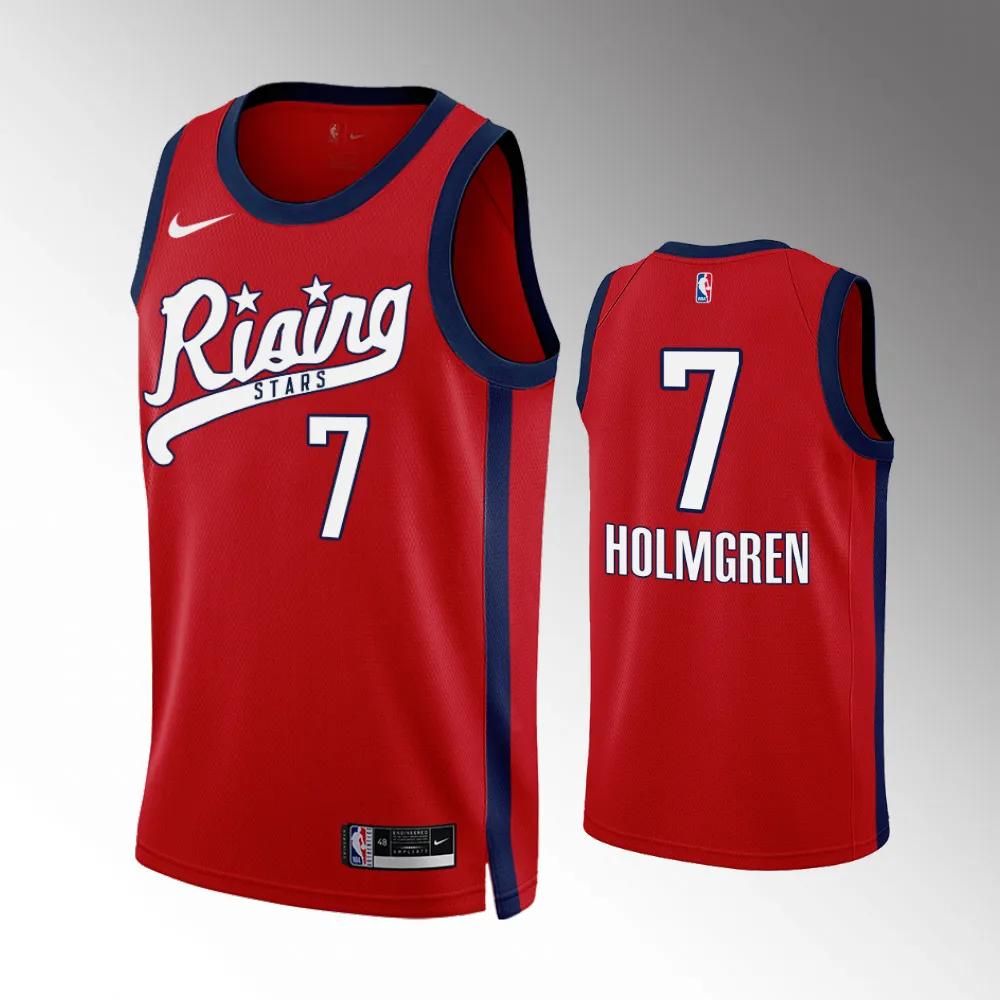 Oklahoma City Thunder 2024 Panini Rising Stars Red Chet Holmgren Jersey