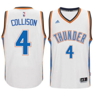 Oklahoma City Thunder #4 Nick Collison 2014-15 New Swingman Home White Jersey