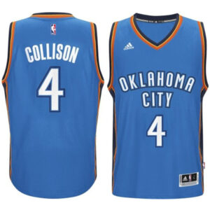 Oklahoma City Thunder #4 Nick Collison 2014-15 New Swingman Road Blue Jersey