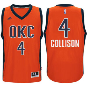 Oklahoma City Thunder #4 Nick Collison 2015-16 Season Alternate Orange Jersey