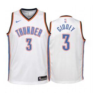 Oklahoma City Thunder Josh Giddey Association Edition White Youth Jersey 2021 NBA Draft #3