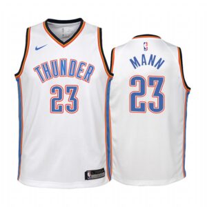 Oklahoma City Thunder Tre Mann Association Edition White Youth Jersey 2021 NBA Draft #23