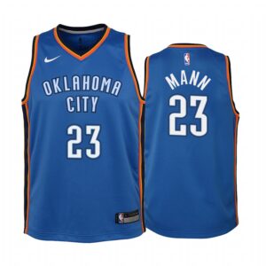 Oklahoma City Thunder Tre Mann Icon Edition Blue Youth Jersey 2021 NBA Draft #23