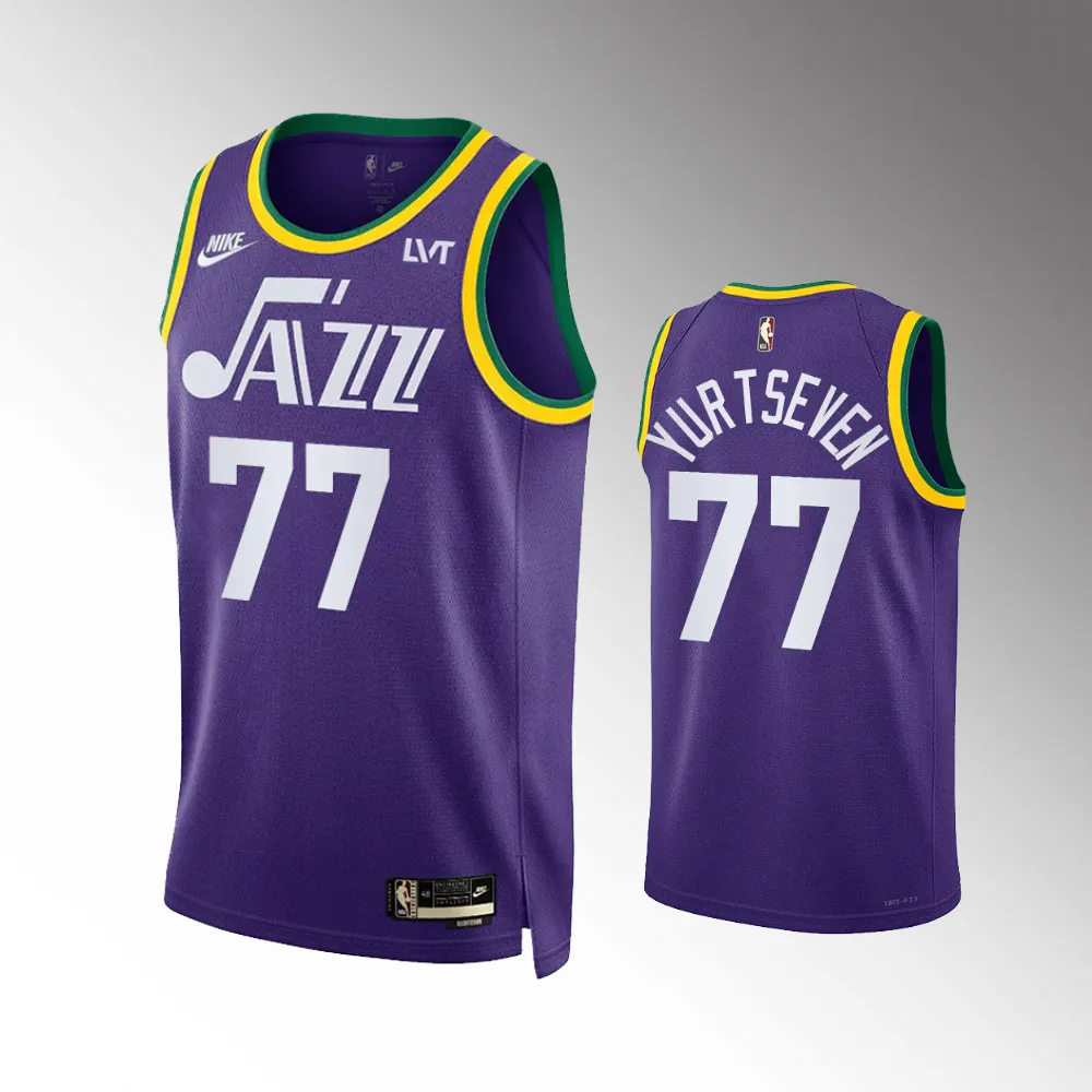 Omer Yurtseven #77 HWC 70s Utah Jazz 2023-24 Classic Edition Jersey - Purple