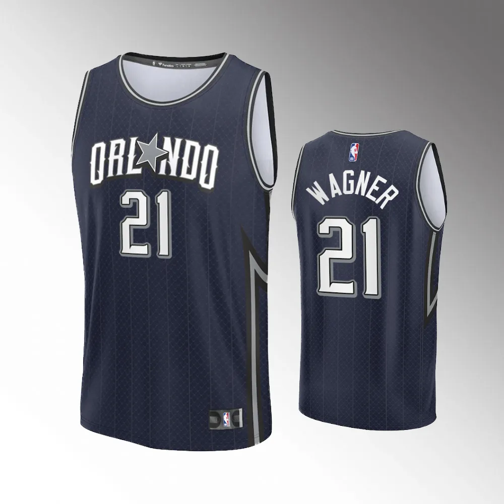 Orlando Magic Fast Break Navy 2023-24 Unisex #21 Moritz Wagner Jersey