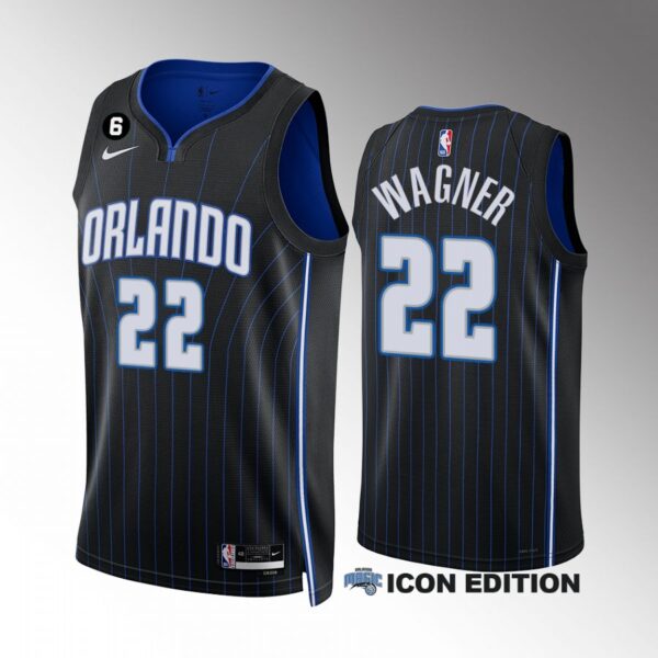 Orlando Magic Franz Wagner 2022-23 Icon Edition Black #22 Jersey Swingman