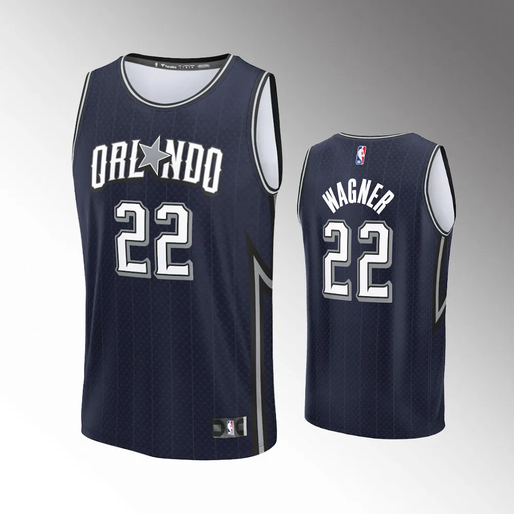 Orlando Magic Franz Wagner Navy 2023-24 Fast Break #22 Jersey - City Edition