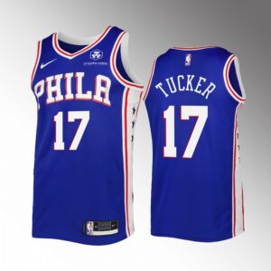 P.J. Tucker 2022-23 Philadelphia 76ers Royal #17 Icon Edition Jersey Swingman