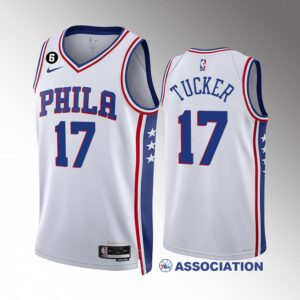 P.J. Tucker Philadelphia 76ers #17 White Jersey 2022-23 Association Edition Swingman